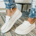 thumbnail image 5 of huanledash Women Lace-up Slip-on Breathable Non Slip Flat Canvas Sneakers Loafer Shoes, 5 of 8