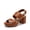 BROWN, variant on Women's Comfort Chunky Heel Sandals – Platform Block Heels with Adjustable Buckle, Stylish & Comfortable for Daily Wear, Work, & Party Events