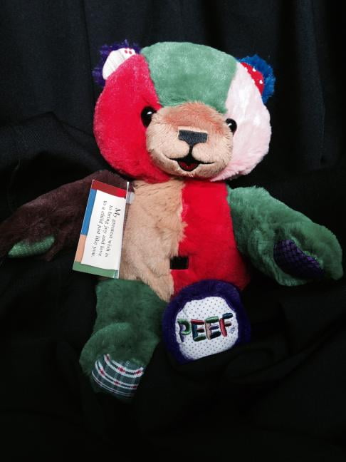 stuffed christmas bear