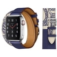 thumbnail image 1 of Adecuado para Apple iwatch7 correa de reloj de cuero genuino cuero de doble círculo contraste de color a juego primera capa de cuero correa de reloj de cuero PU correa de muñeca de doble círculo, 1 of 2