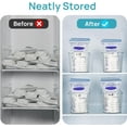 thumbnail image 2 of Breastmilk Storage Container 4PCS Set, Clear Freezer and Fridge Organizer Bins, Plastic Storage Bins for Breast Milk, Baby Pouches, Formula, Bottles and Yogurts, 4.3’’ Width, 14.7" Long, 2 of 5