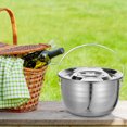 thumbnail image 1 of UPGRATOR 1Pack Flower Pattern Stock Pot Stainless Steel Durable Non-stick Camping Kitchenware, 1 of 8