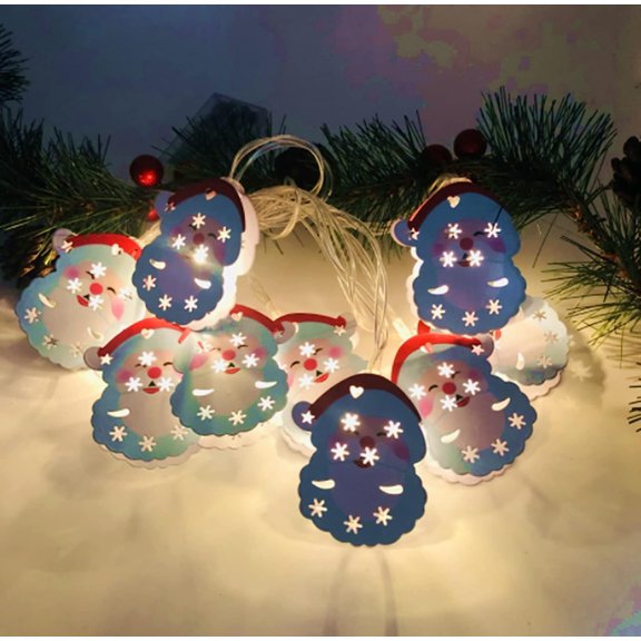 LINLIN Christmas String Lights, 3M 20LED Christmas Snowman Lights Battery Powered Christmas Festival Decor for for Christmas Window Shop Decoration