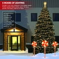 6PK 28inch Christmas Pathway Light Lollipop 8 Lighting Modes Flickering