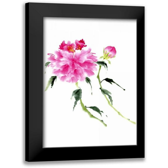 Parker, Nan Rae 11x14 Black Modern Framed Museum Art Print Titled - Peonies in Pink IV