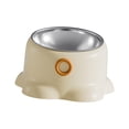 thumbnail image 4 of Comedero inclinado para gatos, comedero para el hogar, bebedero para interiores, dispensador de comida versátil, cuenco extraíble de acero inoxidable Marrón vainilla, 4 of 8