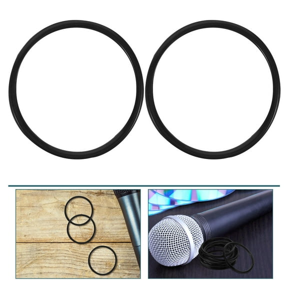 FRCOLOR 10pcs Anti Vibration Microphone Shock Mount Universal Mic Holder Clip With Rubber Bands Replacement Elastic Bands For Condenser Mics
