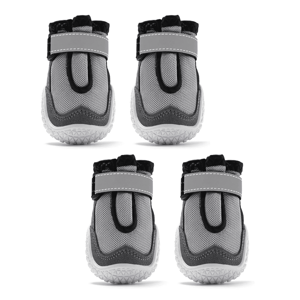 Breathable Dog Shoes for Hot Pavement, Heat Resistant Dog Booties with Reflective Straps, Puppy