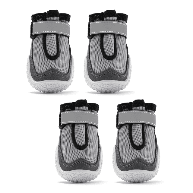 Breathable Dog Shoes for Hot Pavement, Heat Resistant Dog Booties with Reflective Straps, Puppy Outdoor Paw Protectors
