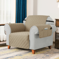 thumbnail image 2 of 2024 1 Piece Sofa Couch Cover 6 Pockets with Elastic Straps Slipcover (Sofa  Wine), 2 of 7