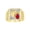 Ruby, variant on Men's Rings Yellow Gold Plated Silver Rings Lucky Nugget Horse Head 6X4MM Oval Gemstone & Diamond Ring Ruby July Birthstone Rings For Men Size 8
