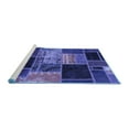 thumbnail image 2 of Ahgly Company Machine Washable Indoor Rectangle Patchwork Blue Transitional Area Rugs, 7' x 10', 2 of 4