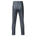 thumbnail image 4 of Edvintorg Men's Fashion Stretch Dress Pants Slim Fit Striped Printed Skinny Long Pants Casual Business Golf Dress Pants, 4 of 6