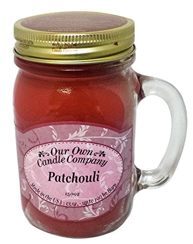 40hr TOBACCO & PATCHOULI Triple Scented PURE ORGANIC SOY WAX Glass Jar CANDLE