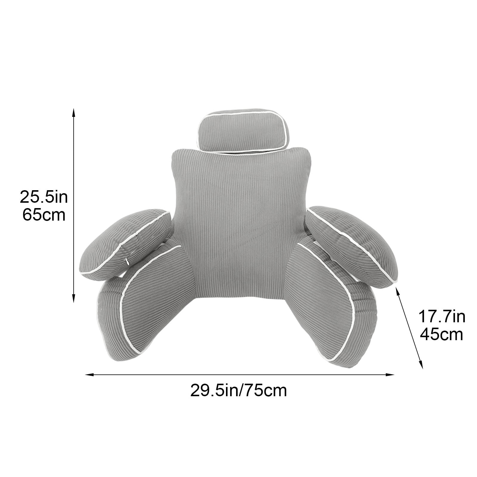 Oversized Bed Head Rest Cushion, Plush Upholstered Ergonomic Compressed Design, Full Body Back Support Pillow for bedroom, dormitory, sofa leisure and daily sitting comfort