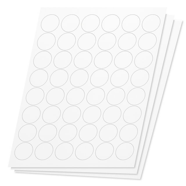 OfficeSmartLabels 1 inch Round Labels for Laser Inkjet (63 Labels Per ...