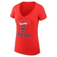 thumbnail image 2 of Women's G-III 4Her by Carl Banks Red Boston Red Sox Super-Slim Fit Lightweight Team Logo Graphic V-Neck T-Shirt, 2 of 5