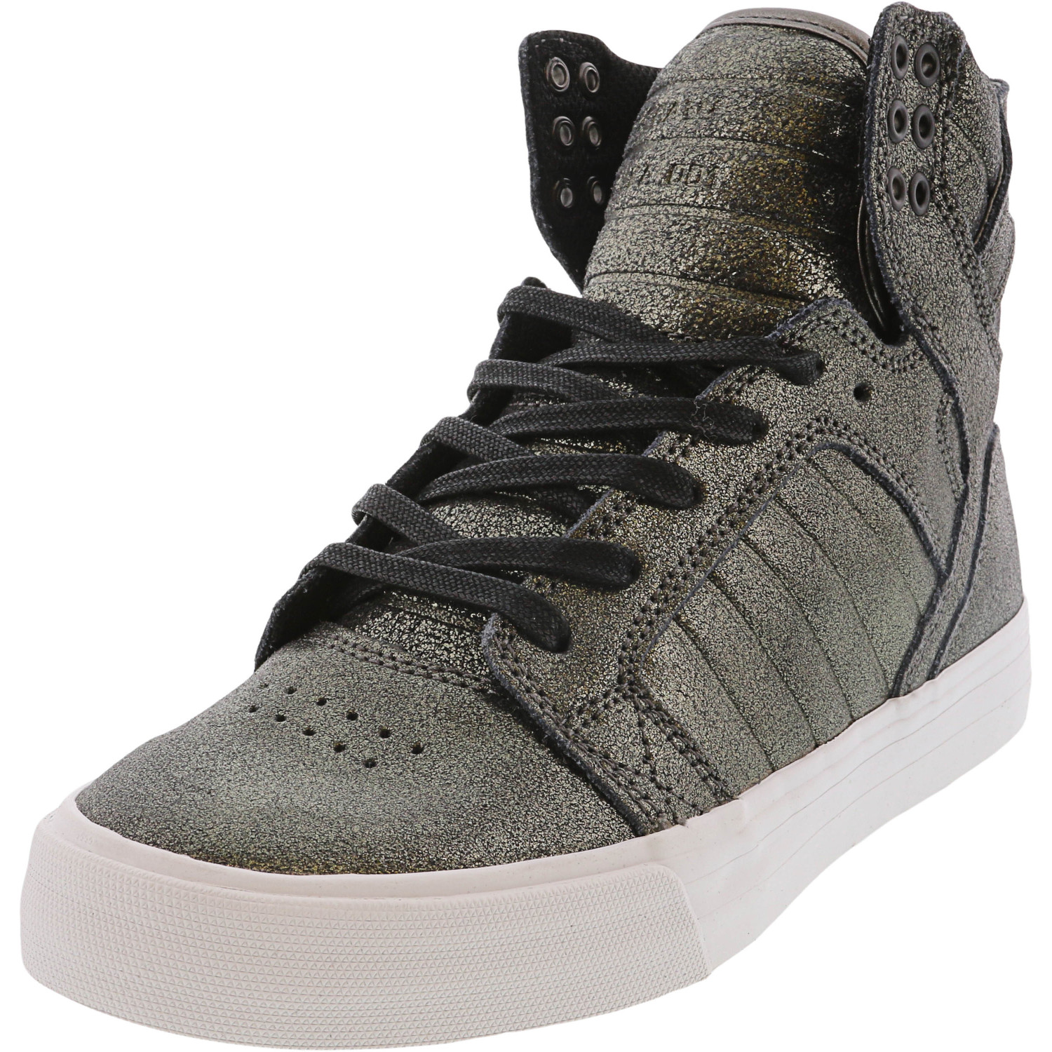 Supra Supra Women's Skytop Pewter Metalic / White HighTop Fabric