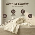 thumbnail image 5 of Loomsnest 100% Long Staple Cotton 400 Thread Count Sateen Sheet Set, Wrinkle Resistant, Deep Pocket, Fits up to 18", King, Ivory, 5 of 9