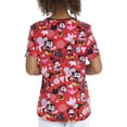 thumbnail image 2 of Scrubstar Women's Disney Mickey "Mickey Love Letter" V-Neck Print Scrub Top, 2 of 4