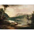 thumbnail image 2 of Thomas Doughty 24x19 Black Ornate Framed Double Matted Museum Art Print Titled: Delaware Water Gap, 2 of 5