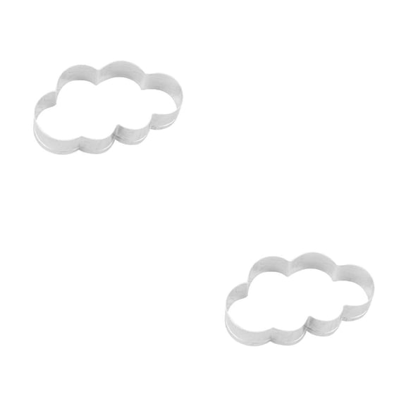 2Pcs Household Cartoon Stainless Steel Baking Mould Cartoon Clouds Cutting Mould Biscuit Moulds