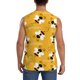 thumbnail image 4 of Fotbe Cute Bee Butterfly Yelllow Men's Camiseta sin Mangas Estampada para Hombres, Playera Casual para Gimnasio, Entrenamiento, Playa-Small, 4 of 7