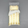 thumbnail image 2 of Ambesonne Ethnic Bedding Set 4 Pcs, Prehistoric Ombre Borders, Queen, Yellow and White, 2 of 3