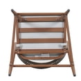 thumbnail image 6 of Amara Modern Outdoor Patio 26"H Counter Stools with Wicker Backrest, Aluminum Frame, Water-Resistant Cushion, Teak Finish, Set of 2, 6 of 10