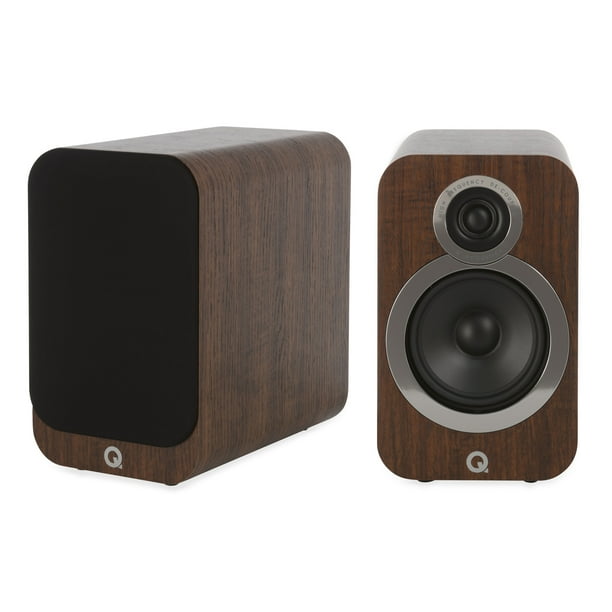 Q Acoustics 3020 Graphite Speakers Pair Speaker Bookshelf Speakers Walnut Speakers