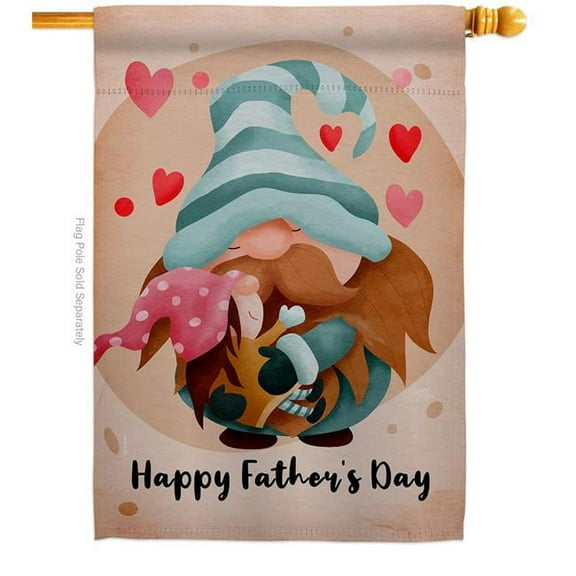 Breeze Decor H120056-BO My Father Gmone Family Day 28 x 40 in. Double-Sided Decorative Vertical House Flags for Decoration Banner Garden Yard Gift