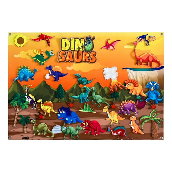 RKSTN Fall Decorations for Home Outer Space Board Storyboard, 4.1 * 3.0 Foot Children's Dinosaur Learning Storyboard, Dinosaur Game Set, Boys And Girlsirls Decorations
