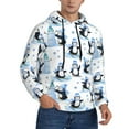 thumbnail image 2 of Lsque Playful Penguins and Snowmen Pattern Casual Men's Hoodie,Hooded Sweatshirt with Kangaroo Pocket,Pullover Hoodie-3X-Large, 2 of 7