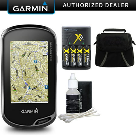 Garmin Oregon 750t Handheld GPS with Built-In Wi-Fi & Camera Bundle - TOPO U.S.