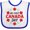 White and Royal, variant on Inktastic My First Canada Day with Red and White Maple Leaves Boys or Girls Baby Bib