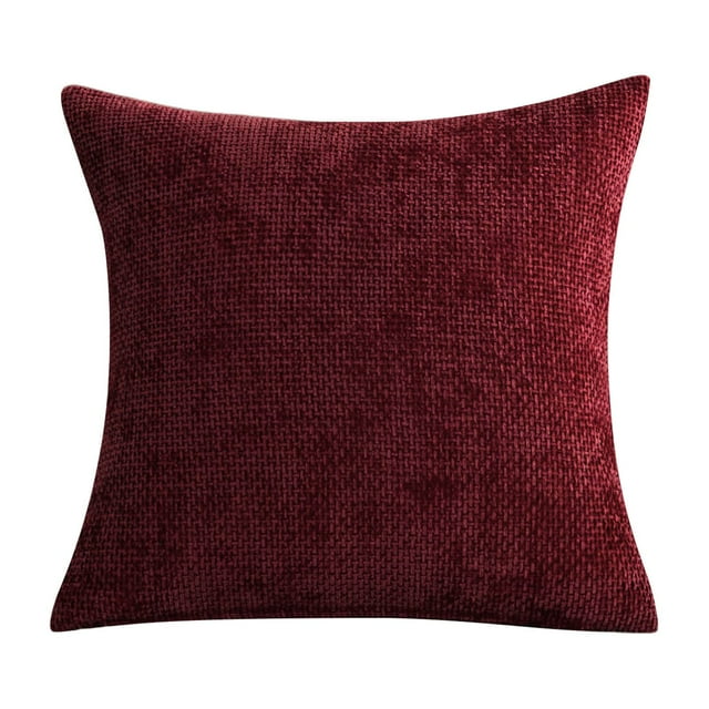 Dsscvnef Velvet Pillow Autumn and Winter Solid Color Living Room Sofa Cushion Study Bedroom Pillowcase Throw Pillows with Included Satin Pillows for Hair and Skin