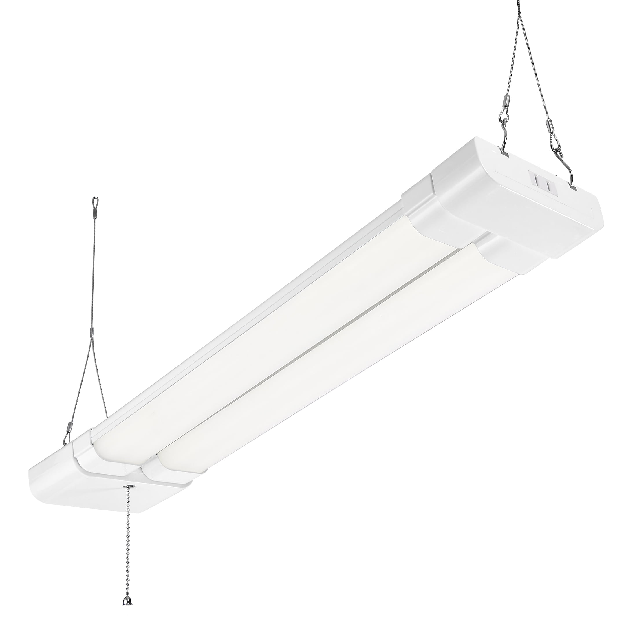 Maxxima 2 ft. Utility LED Adjustable Shop Light Fixture, Linkable, Frosted Lens 5000K Daylight 5000 Lumens