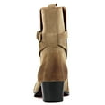 thumbnail image 3 of OSSTONE Dress Boots Chelsea Designer Boots for Men Zipper-up Leather Casual Heel Shoes JY005-Beige-Suede-7 Suede Beige, 3 of 6