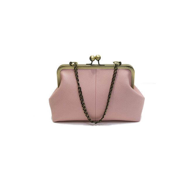 Bolso de mujer con clip en la boca, bolso de concha, bolso de hombro portátil retro europeo y americano de otoño e invierno de PU