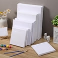 thumbnail image 4 of ELAYARD 12Pcs Portable White Cotton Canvas Boards for Artists Painting Use, 4 of 6