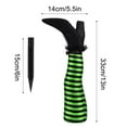 thumbnail image 3 of Fnochy Halloween Witch Legs Yard Stake Decoration, 13'' Upright Witch Leg Fearless of Wind and Rain, Sturdy 3D Shape Leg Suitable for Courtyards, Lawns and Halloween Home Decorations (Green), 3 of 6