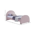 thumbnail image 3 of Meridian Furniture Brody Pink Velvet Twin Bed, 3 of 7
