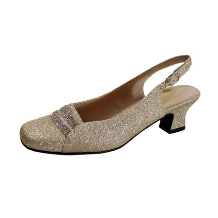 

FLORAL Abigail Women s Wide Width Slingback Square Toe Dress Pumps