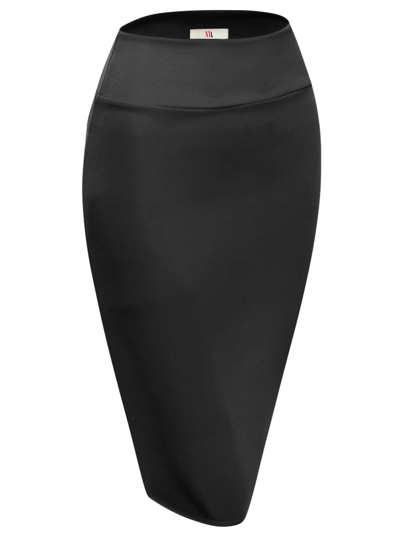 【新品未使用タグ付】highwaist pencil skirt ブラック NYL Womens Below Knee High Waist Office Pencil Skirt, Medium
