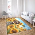 thumbnail image 4 of German Shorthaired Pointer Hello Summer Sunshine Sunflowers Spring Retro Vintage Indoor Rug GSP Lover Dog Gift Carpet Living Bed Room Sofa Home Decor - 00008, 4 of 5