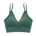 thumbnail image 3 of 4x sin costuras acolchado con cuello en V Colco Chaleco bralette de algodón para mujer, 3 of 8