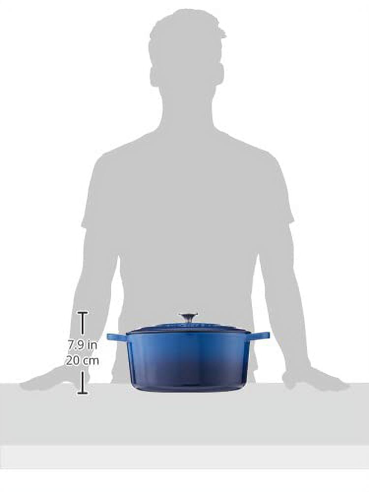 Crock Pot Artisan 7 Quart Round Cast Iron Dutch Oven in Sapphire Blue