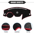 thumbnail image 3 of Unique Bargains 1PC Car Dashboard Cover Compatible for Hyundai Veloster 2012-2017 Protective Polyester Black Red, 3 of 7