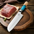 thumbnail image 5 of Santoku Knife - 7 inch Santoku Chef Knife, HC Stainless Steel 7Cr17Mov Kitchen Knife, 5 of 6