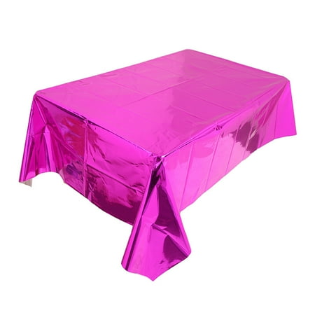 

QILIN Decorative Disposable Tablecloth Solid Detailed Rose Gold Gilding Table Cover Household Accessories